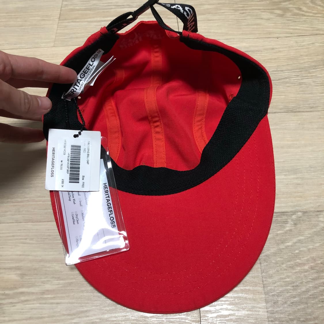 (OS) 헤리티지 플로스 HERITAGE FLOSS 롱빌캡 레드 모자 상품이미지6