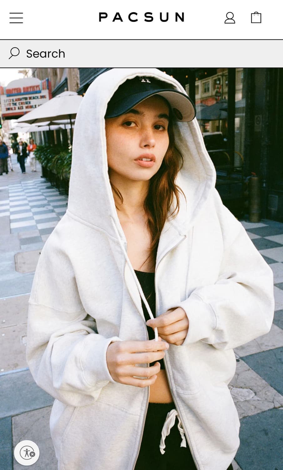 브랜디멜빌 크리스티 오버사이즈 후드집업 헤더 그레이 상품이미지2