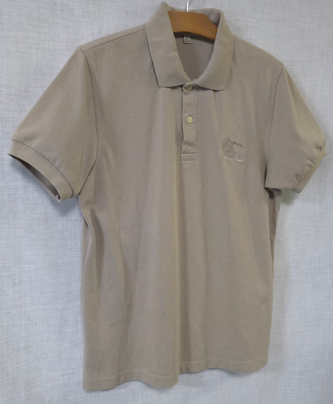 버버리 정품 빅기시자수 슬림핏 반팔 폴로 티셔츠 카라티 남성 95 100 상품이미지4