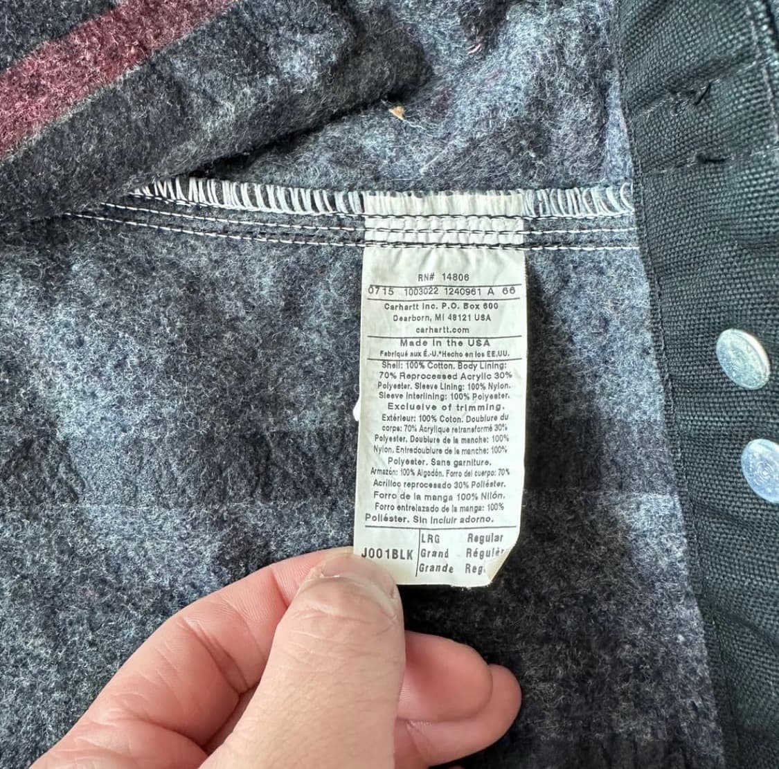 오리지널 칼하트 디트로이트 자켓 상품이미지5