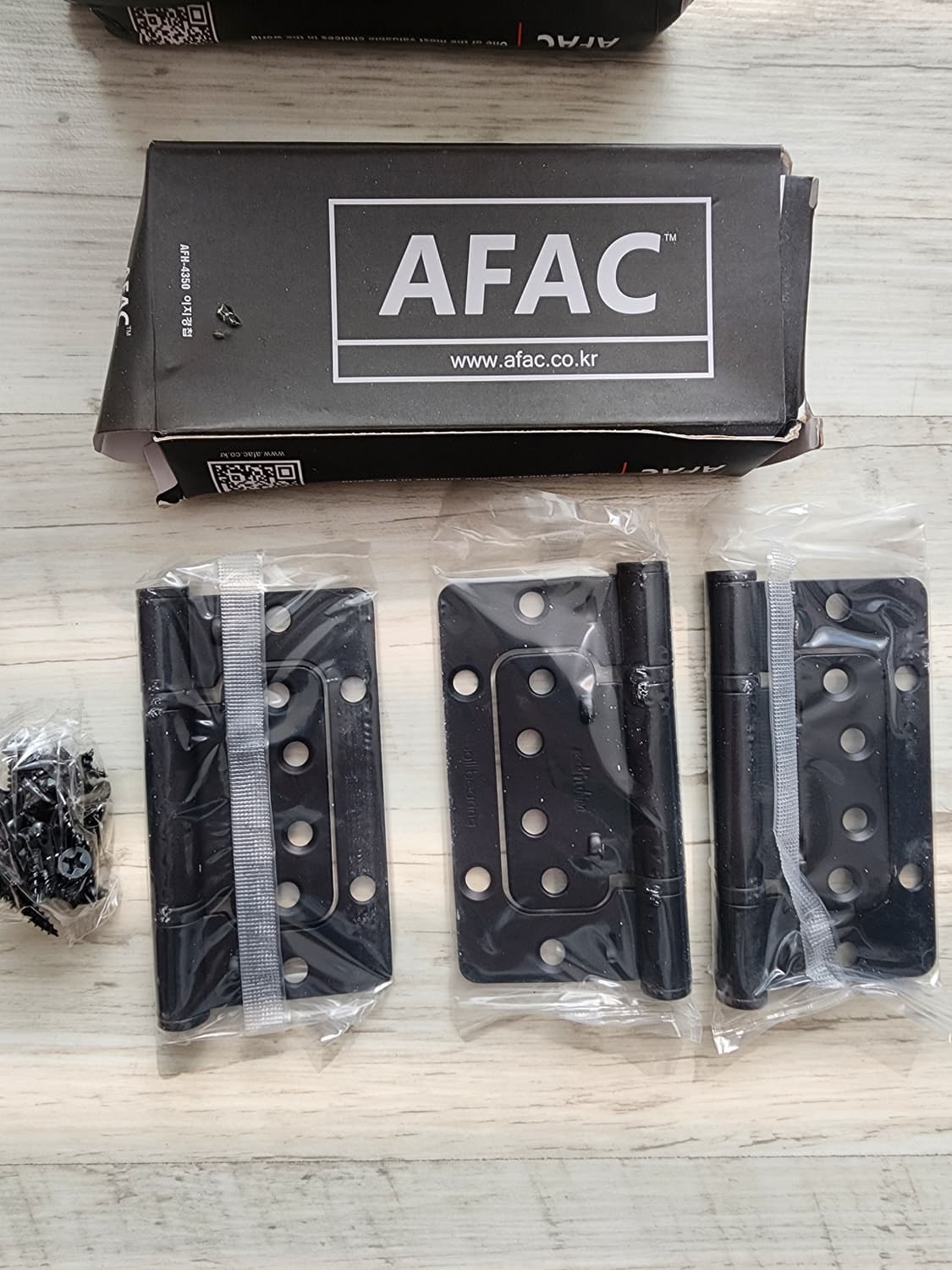 (새상품) AFAC 이지 경첩 블랙 팜. 나비 경첩 방문 도어 힌지 상품이미지3