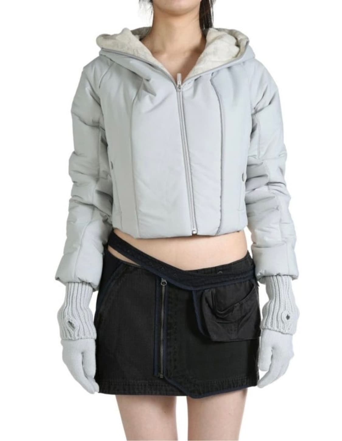 혜인 서 패디드 크롭 자켓 + 글러브 상품이미지1