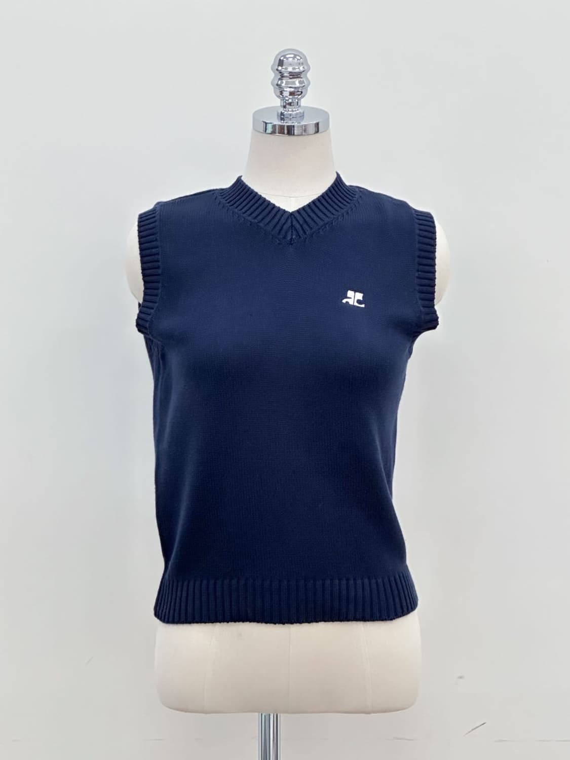 courreges / 꾸레쥬 네이비 니트 베스트  상품이미지8