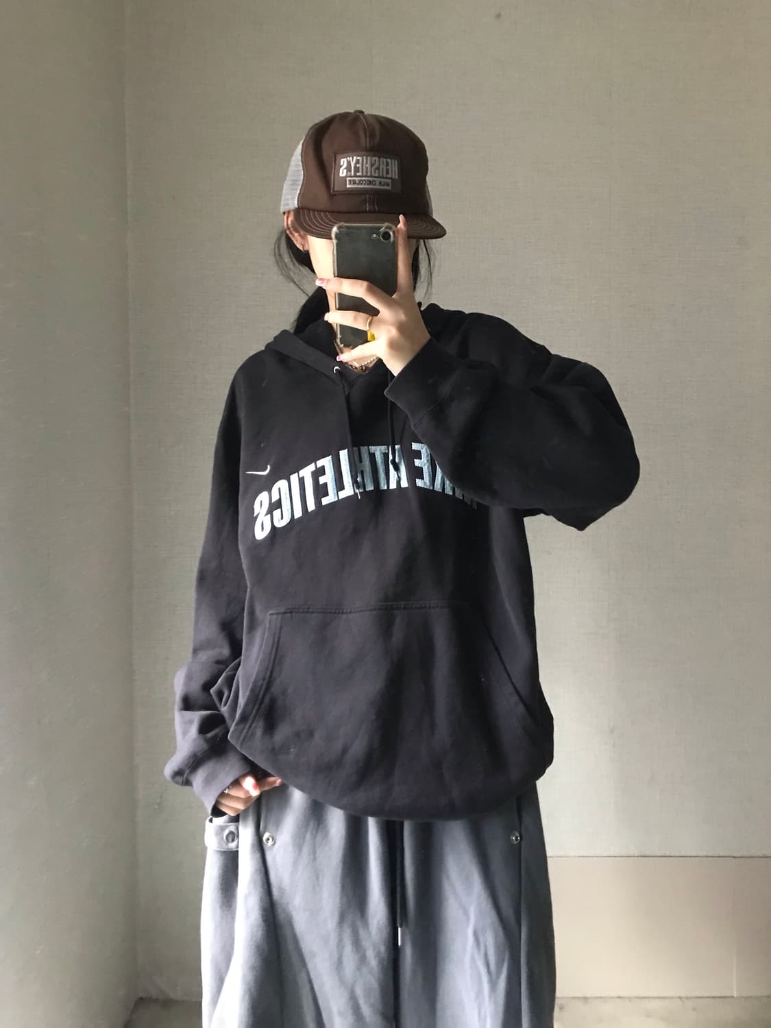 나이키 00s 오버핏 빅로고 후드티 상품이미지5