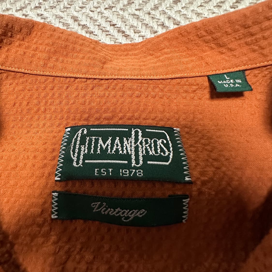 GITMAN VINTAGE usa made seersucker shirt 상품이미지4