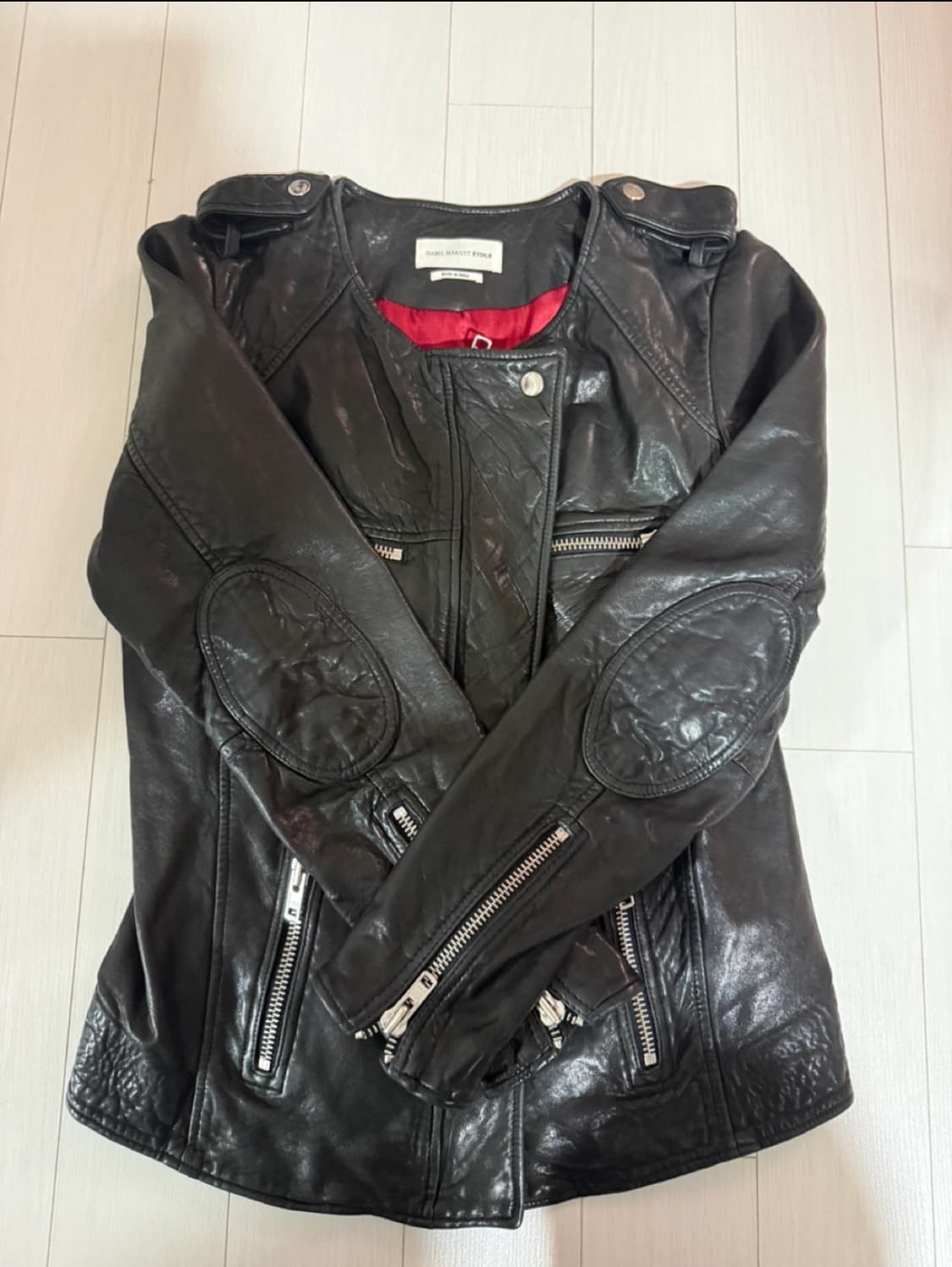 이자벨마랑 레더 램스킨 자켓 상품이미지2