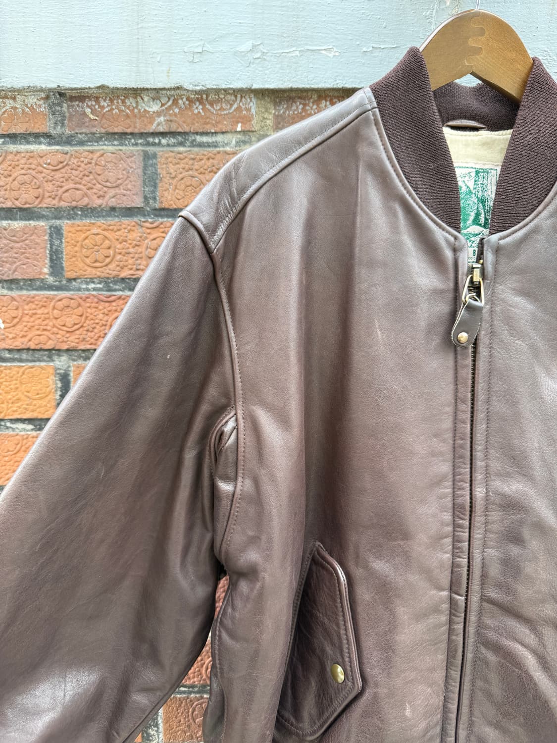 80s 골든베어 소가죽 ma-1 자켓 42(2XL) 상품이미지3