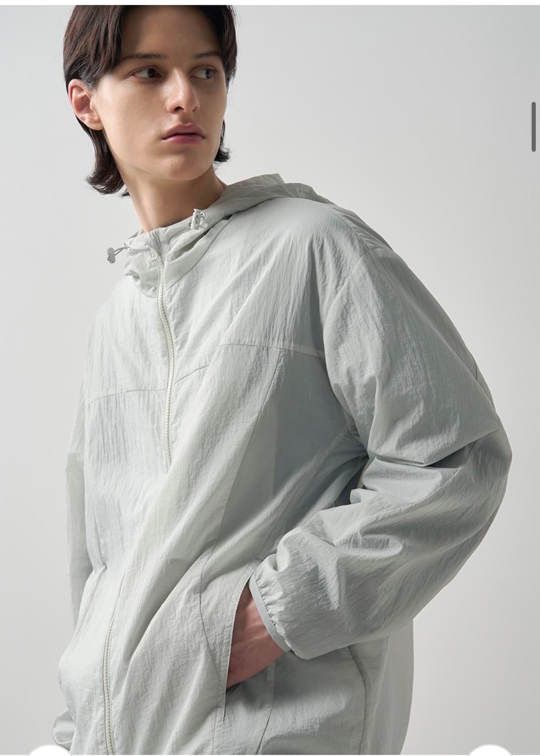 (XL) 드로우핏 패커블 시어 윈드브레이커 자켓 [L.GREY] 판매 상품이미지5