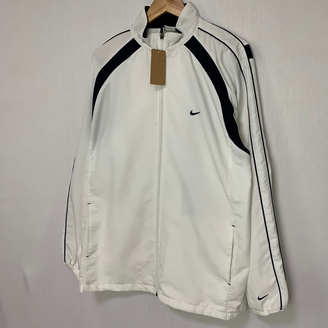 나이키 화이트 아이보리 바람막이 자켓 XL 남녀공용 빈티지 상품이미지2