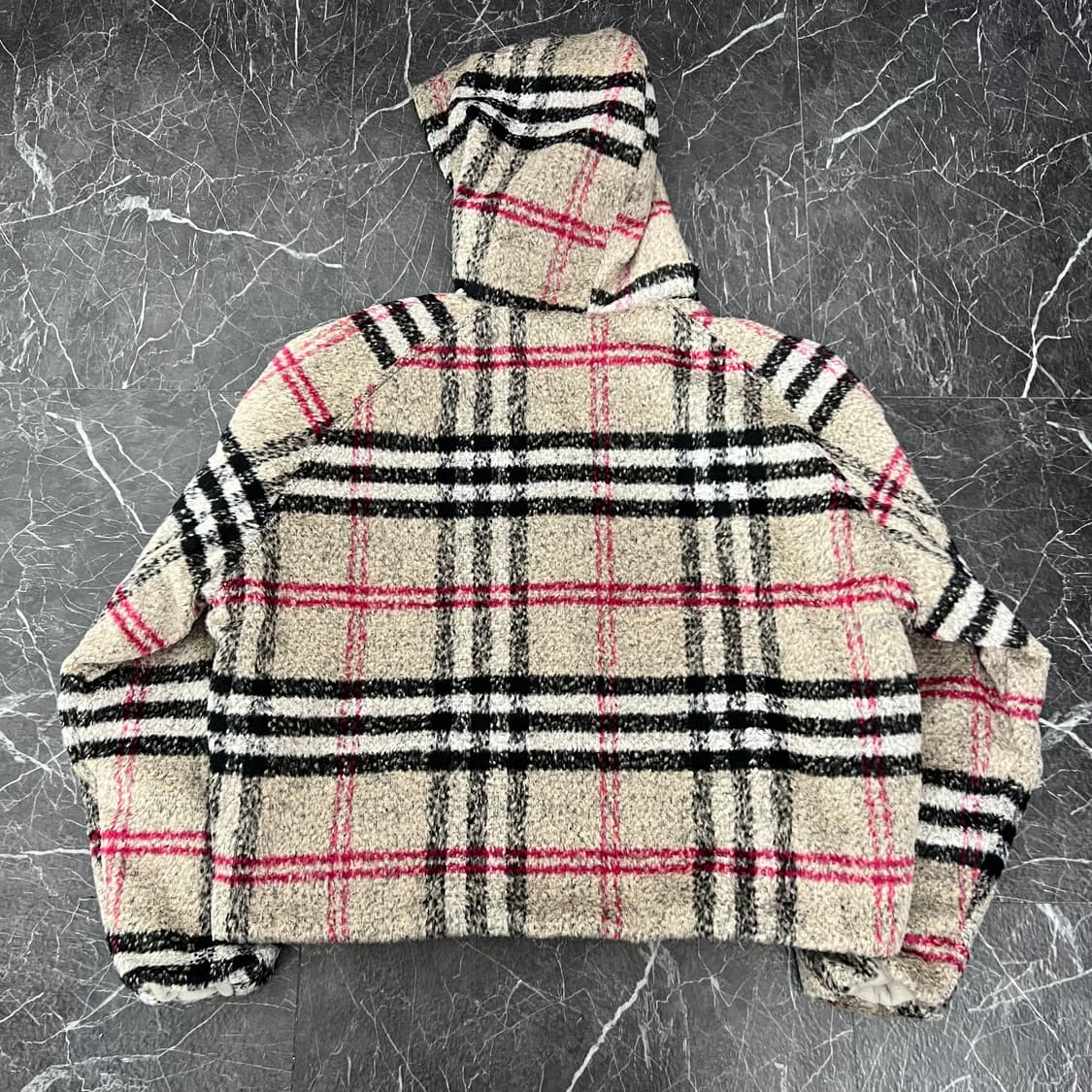 언더마이카 런던 24FW 해리티지 체크 플리스 후드자켓 상품이미지4