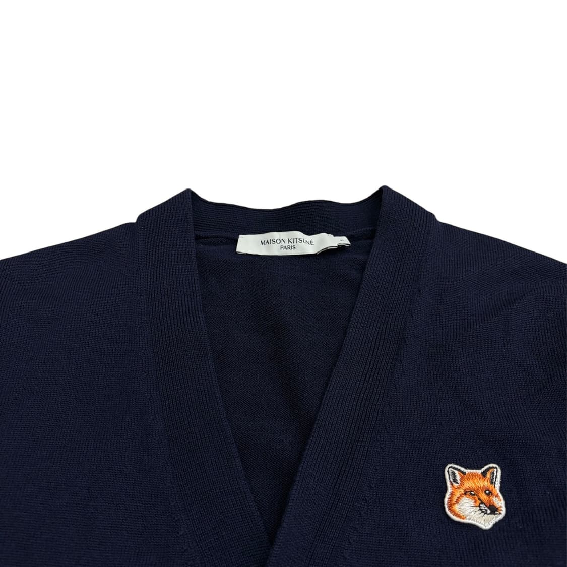 메종키츠네 네이비 니트 가디건 s 상품이미지3