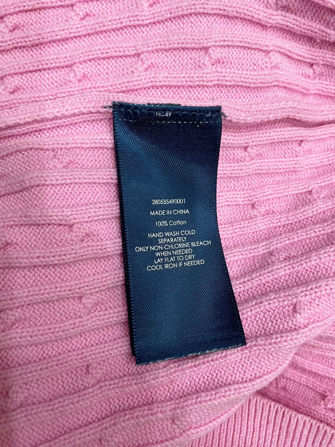 폴로 랄프로렌 여성 케이블 코튼 니트 가디건 핑크 상품이미지7