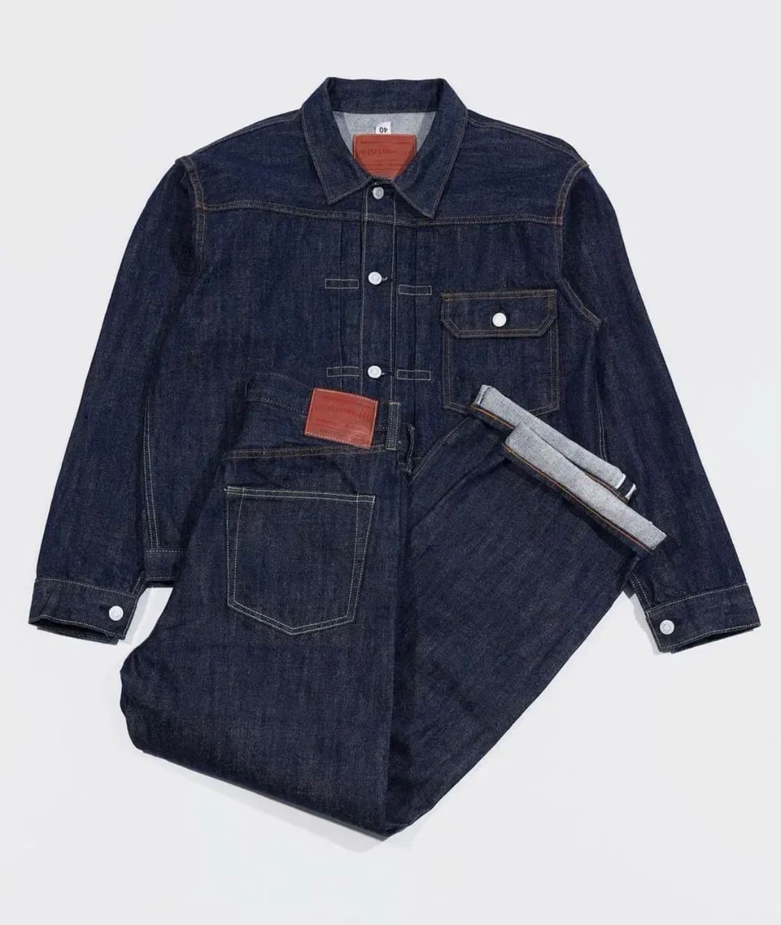 아웃스탠딩 / 멋랩 1세대 셀비지 데님 셋업 / M,M 상품이미지1