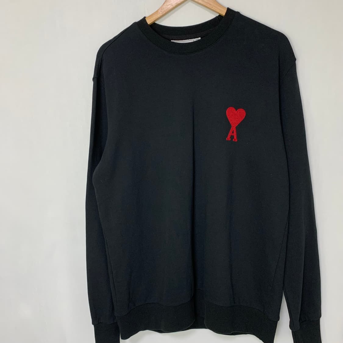아미 Ami 빅로고 스탠다드 맨투맨 블랙 2XL 남녀공용 상품이미지2