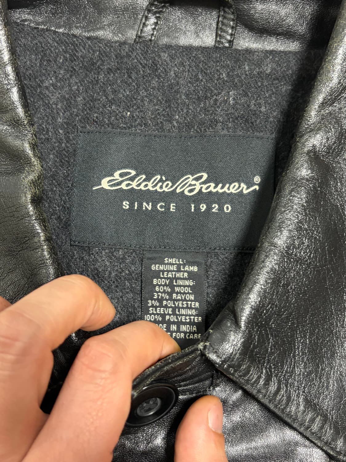 L) 에디바우어 램스킨 레더 카코트 올드갭 카코트 상품이미지3