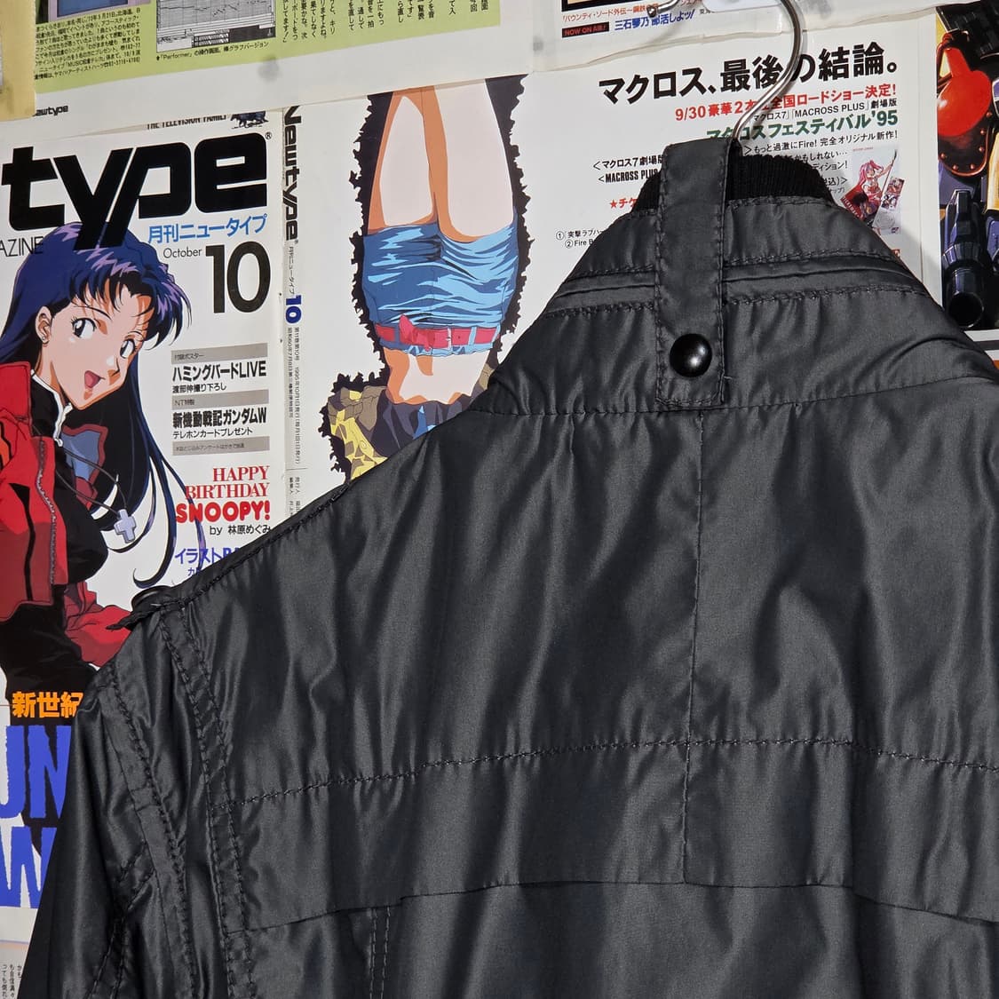 버커루 펑크 그레이 네이비 유광 레이어드 점퍼  상품이미지7