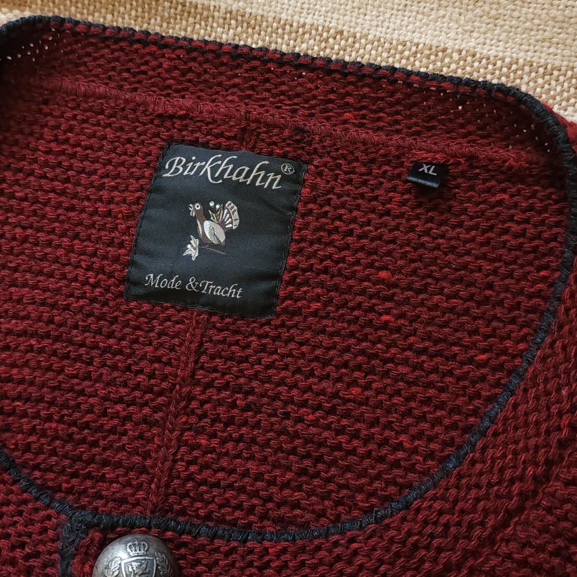 90s 프렌치 울 니트 가디건 오스트리아 티롤 자켓 헤비울 스웨터 xl 상품이미지6