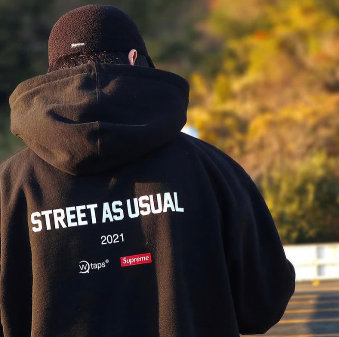 슈프림 X 더블탭스 sic’em!! 후드 블랙 L 상품이미지4