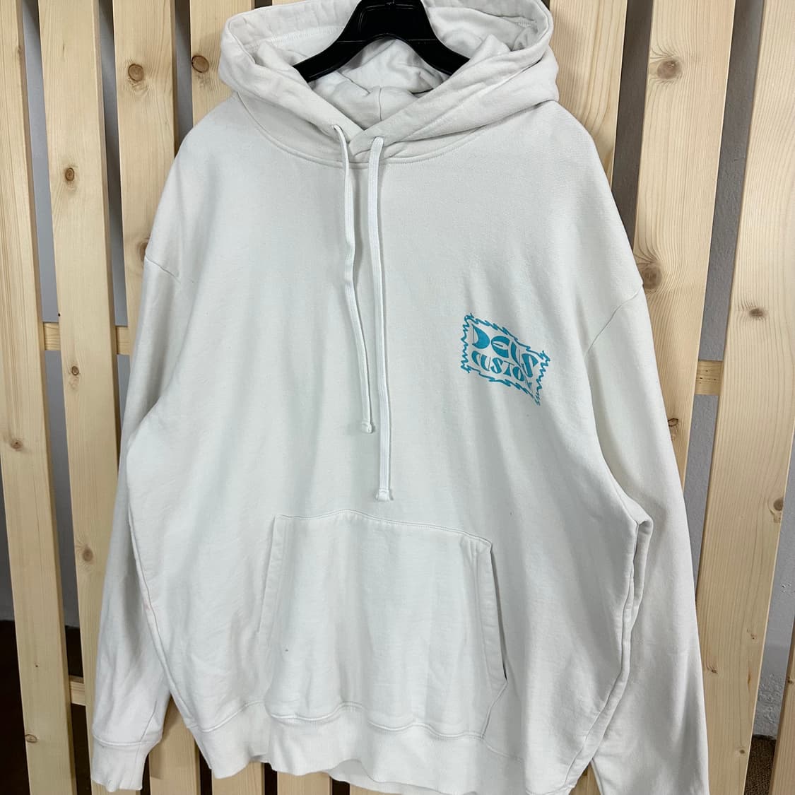 (L) 데우스 화이트 빅로고 후드티 상품이미지4