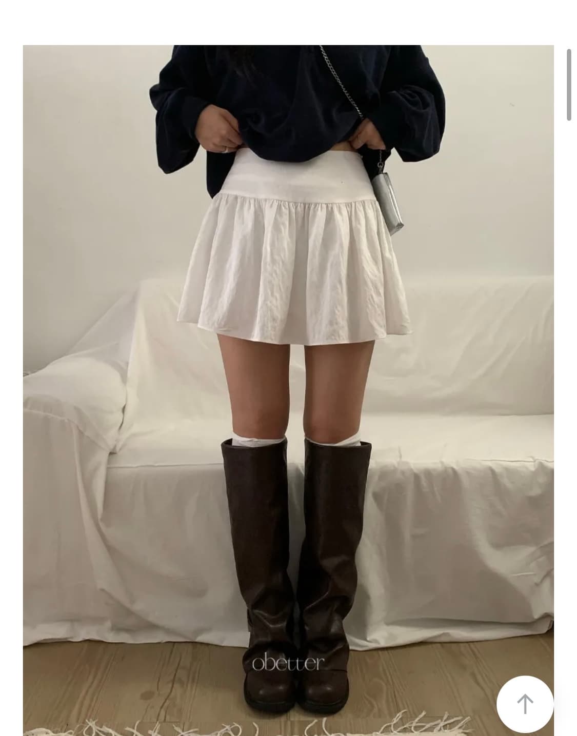 화이트 미니스커트 상품이미지2