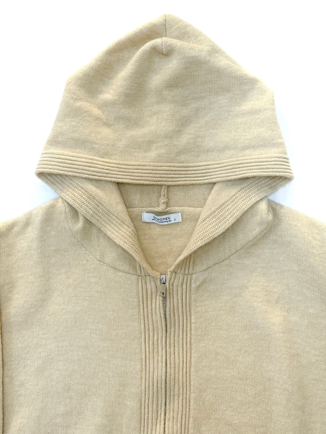 아이보리 니트집업 상품이미지3