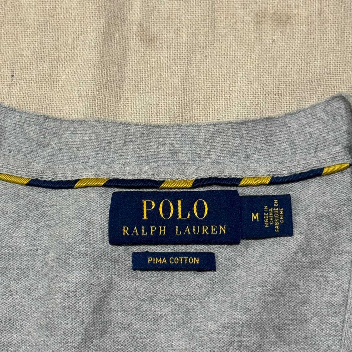 폴로랄프로렌 피마코튼 그레이 가디건 M 상품이미지5