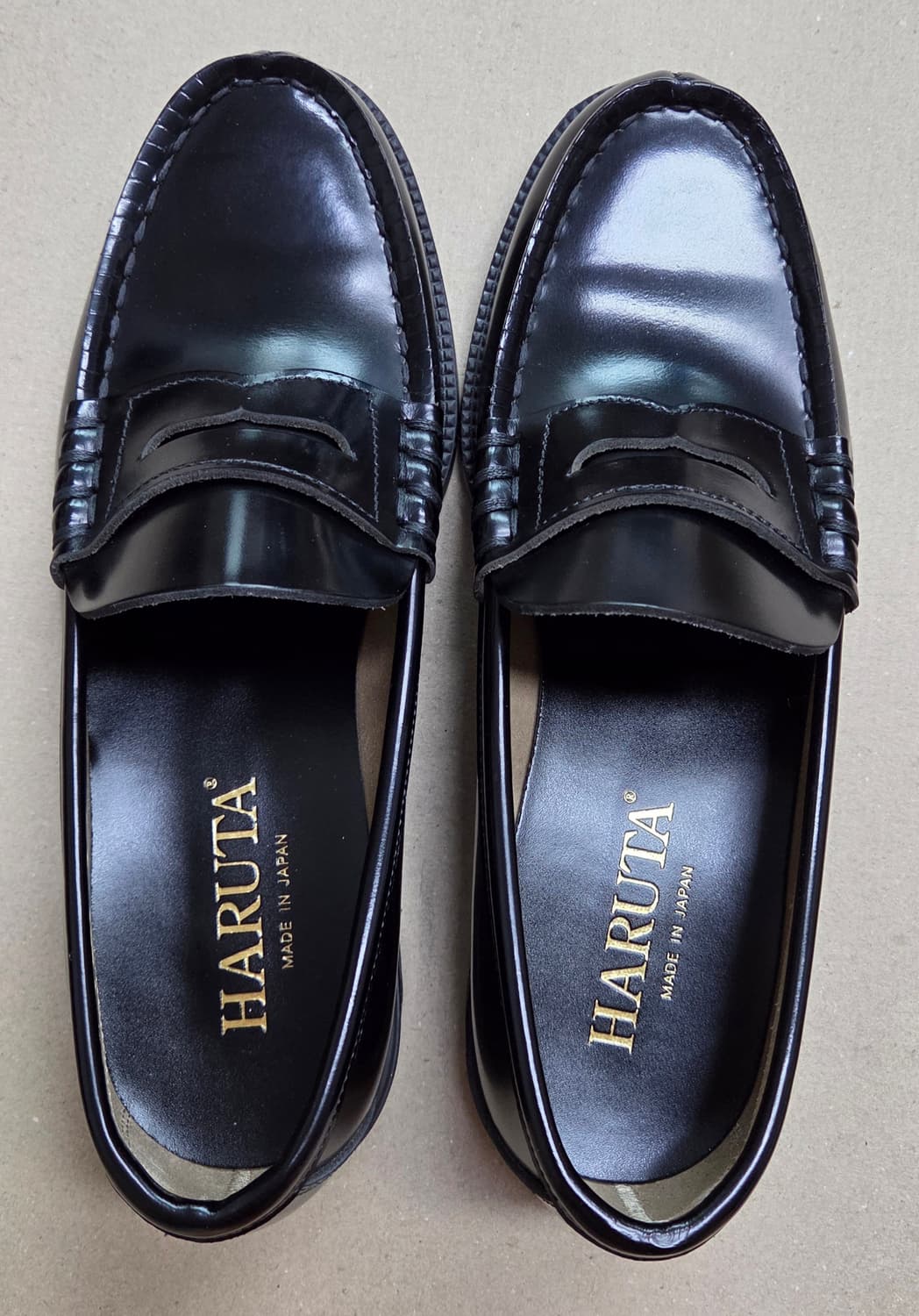 하루타 소가죽 페니로퍼 HS-906_BLACK 상품이미지1