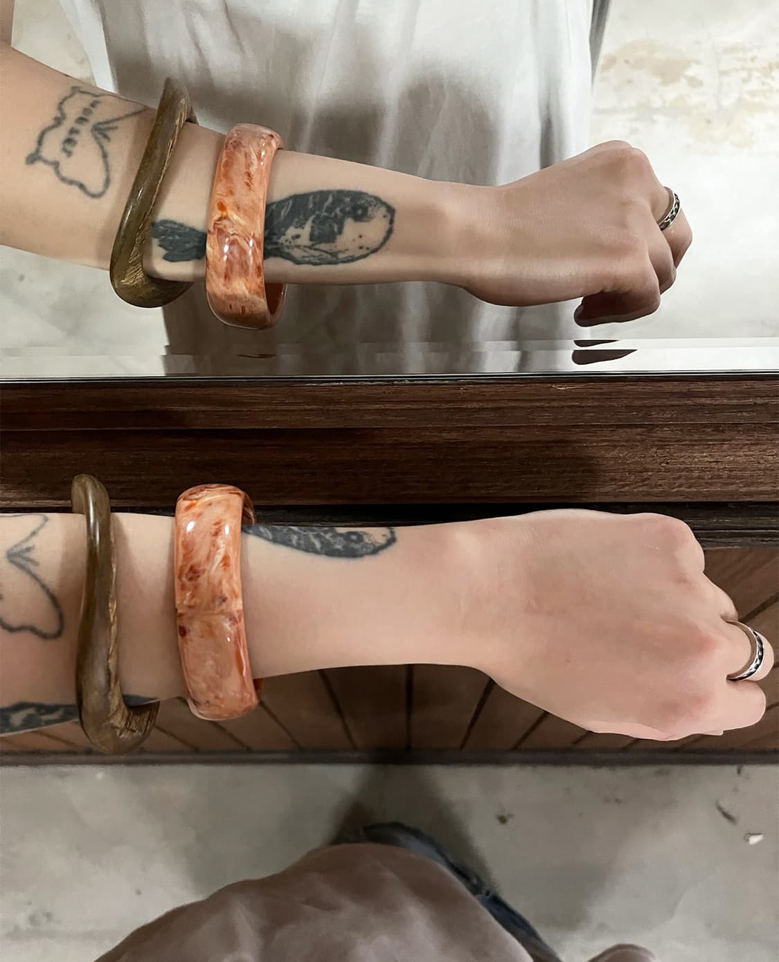 VINTAGE natural curve bangle 상품이미지4