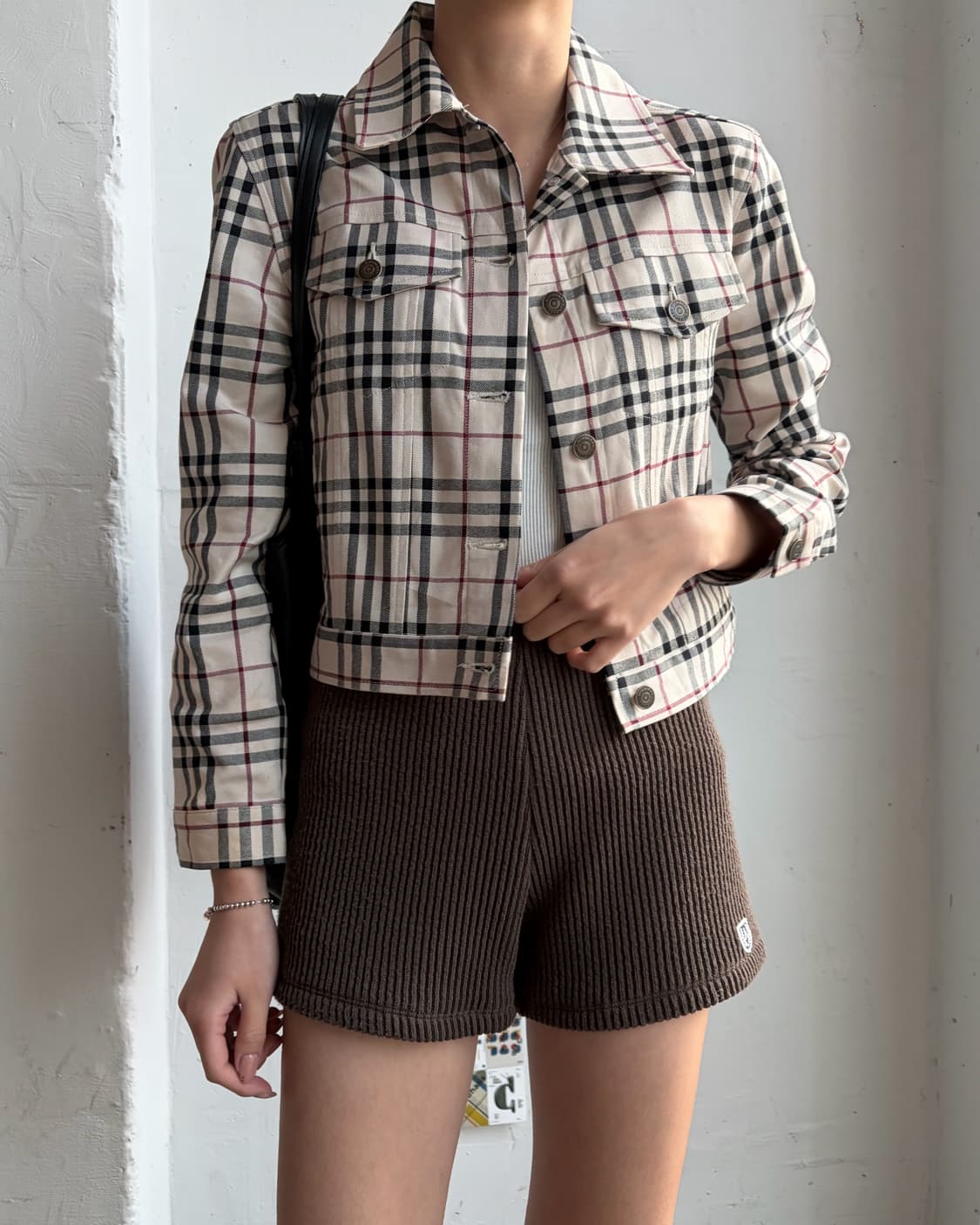 버버리 체크 숏 자켓 상품이미지8