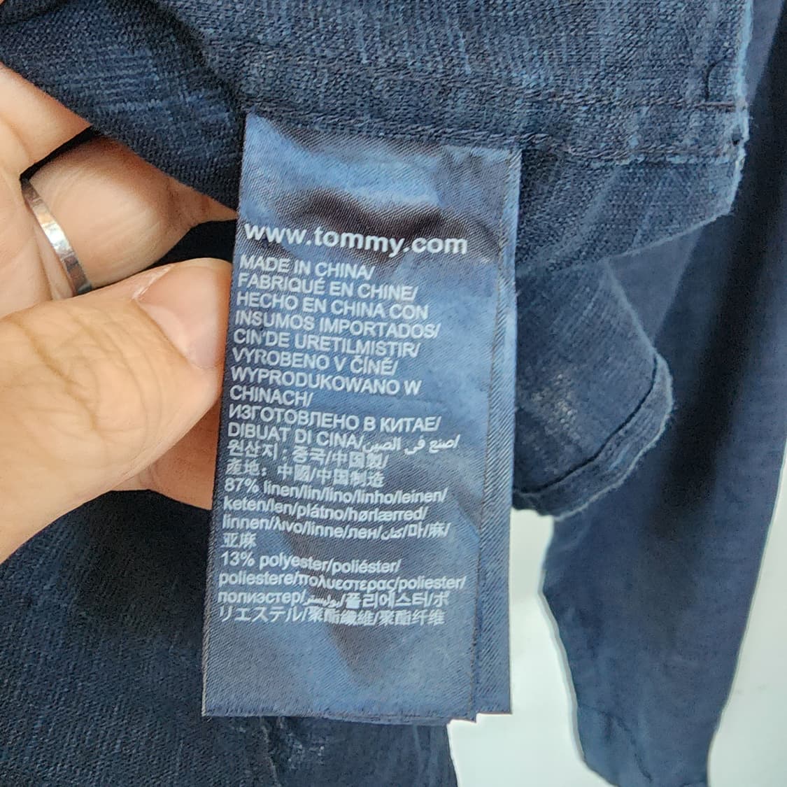 타미힐피거 긴팔 셔츠 네이비 상품이미지5