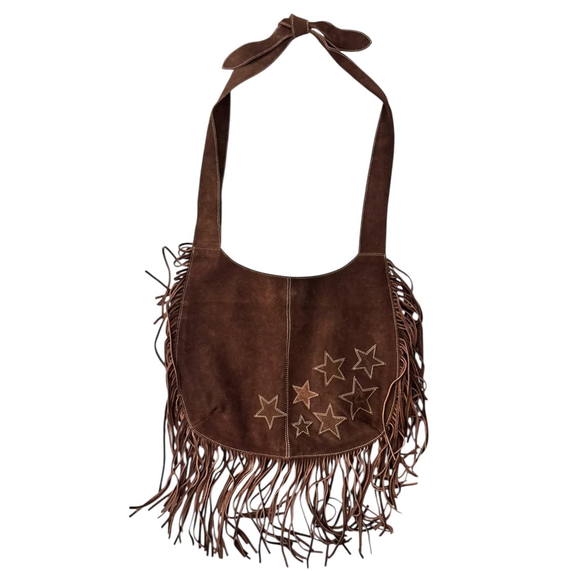 히스테릭글래머 스웨이드 프린지 숄더백 브라운 상품이미지2
