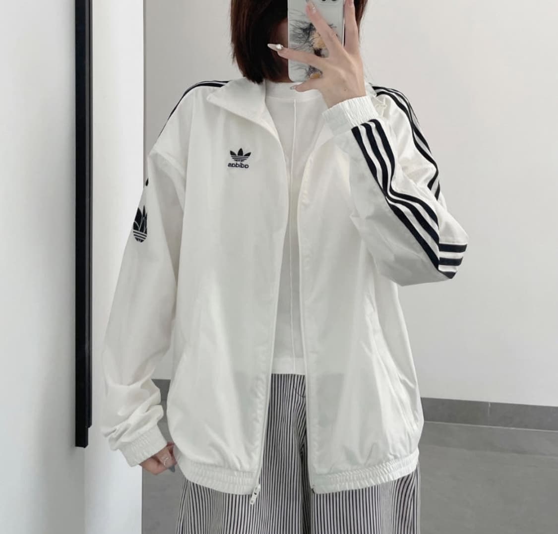 아디다스 오리지널 레트로 화이트 블랙 바람막이 상품이미지2