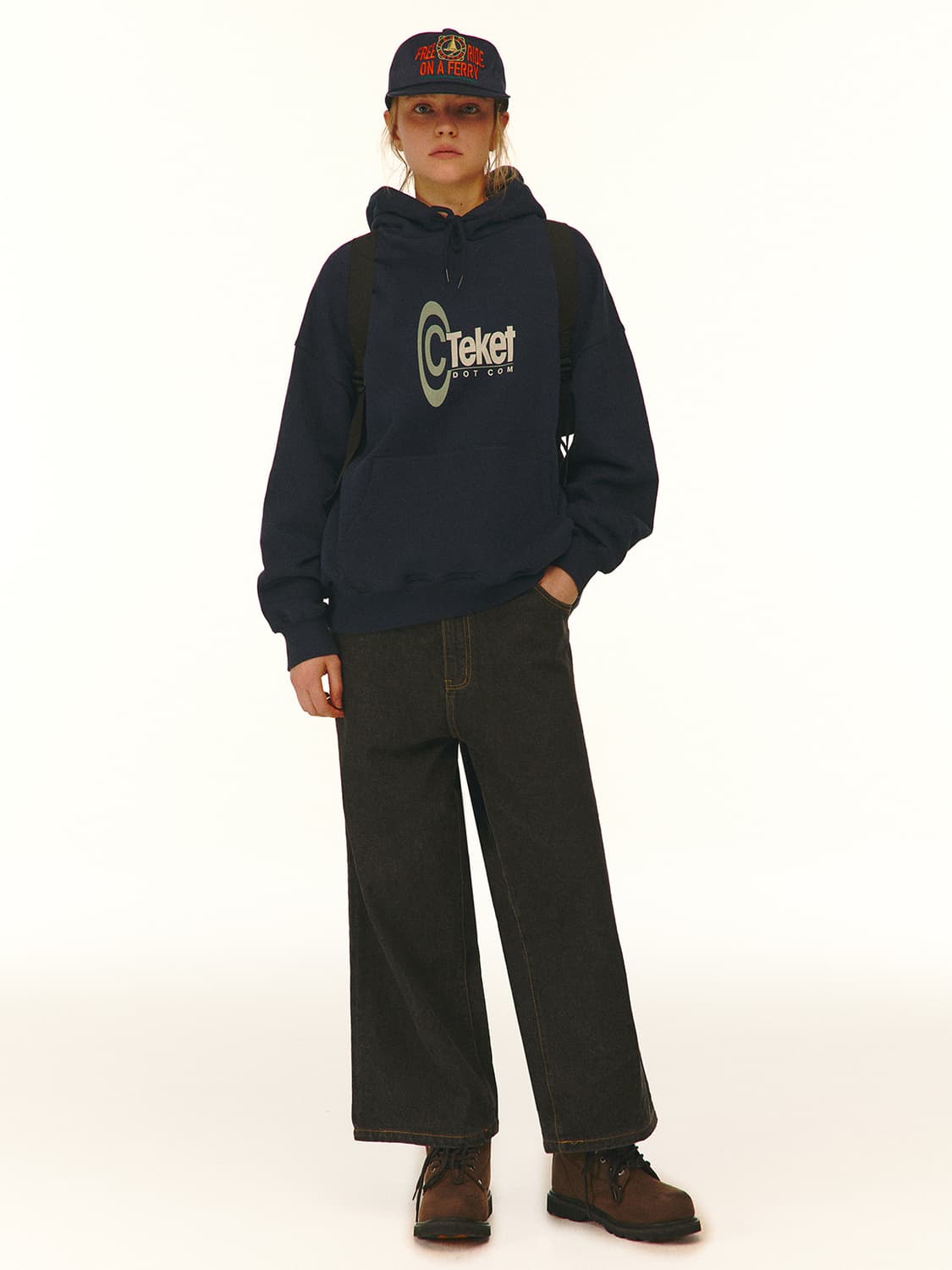 (M) 테켓 심볼 후디 네이비 상품이미지2