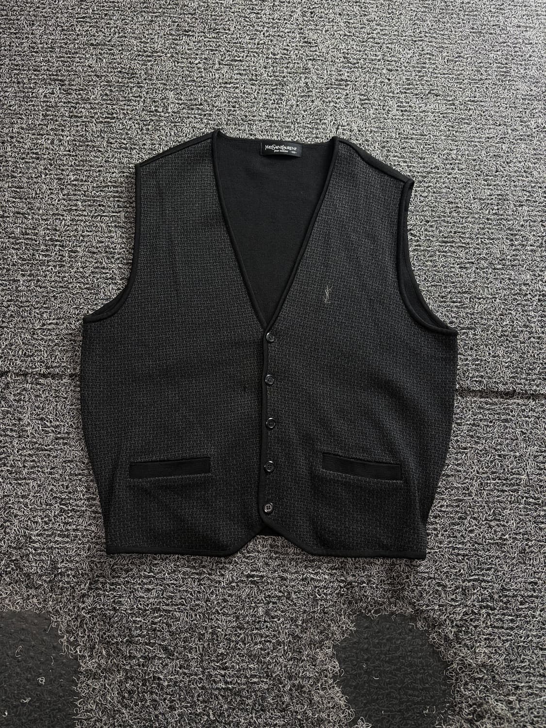 90s YSL 입생로랑 블랙 니트 베스트 3854 상품이미지2