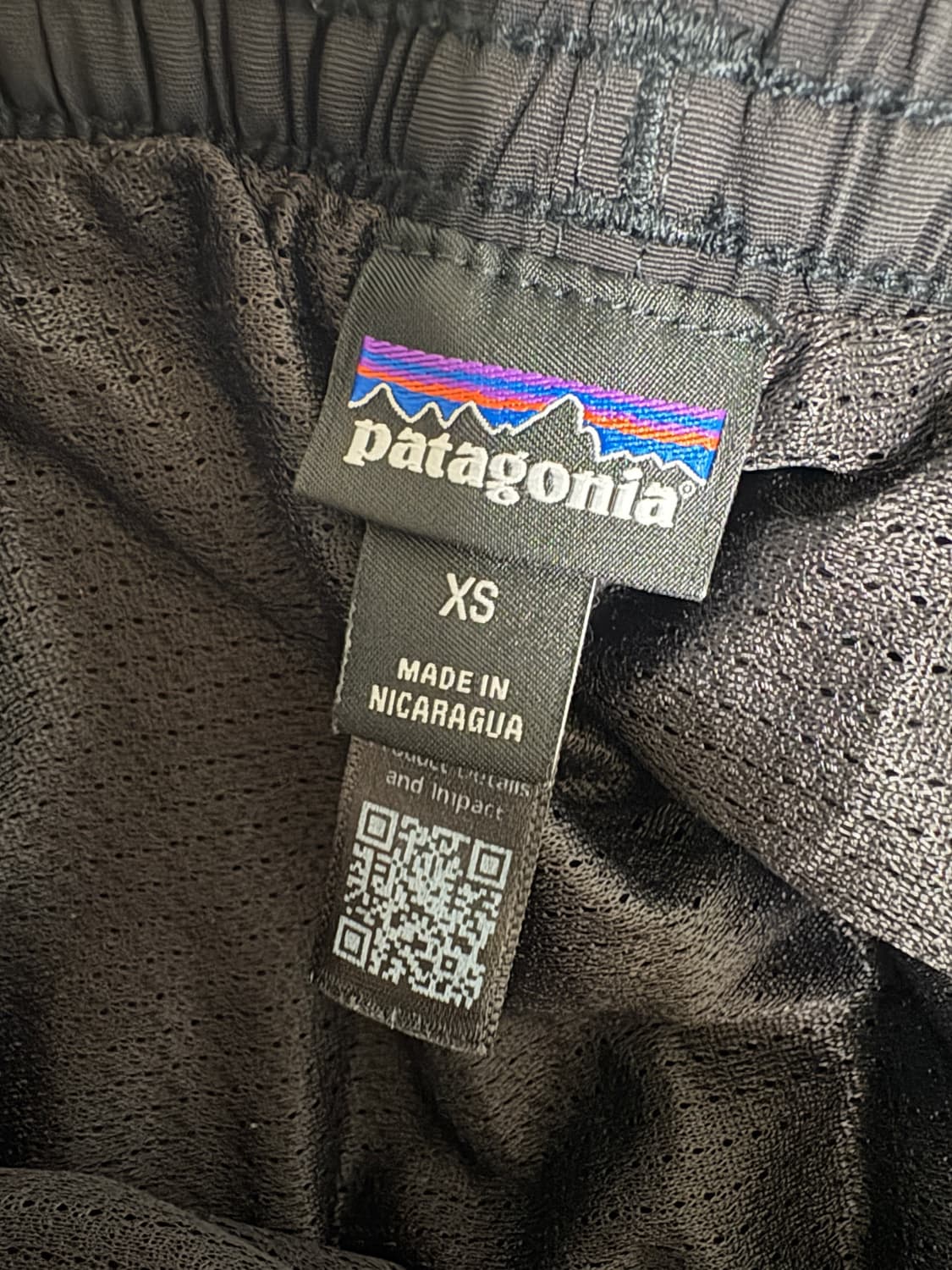 파타고니아 배기스 팬츠 반바지 쇼츠 5인치 블랙(BOB) XS팝니다 상품이미지3