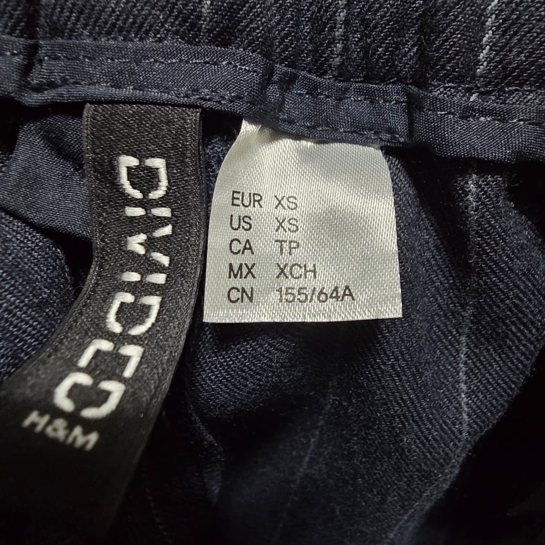 (XS)여성 H&M 스트라이프 뒷밴딩 와이드 슬랙스 팬츠  상품이미지5