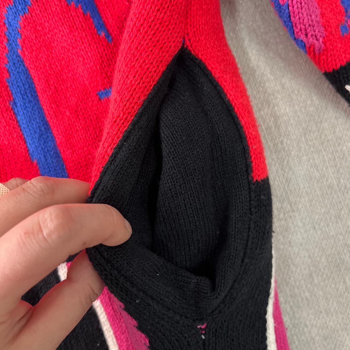 105 msgm 패턴 컬러 블럭 가디건 상품이미지4