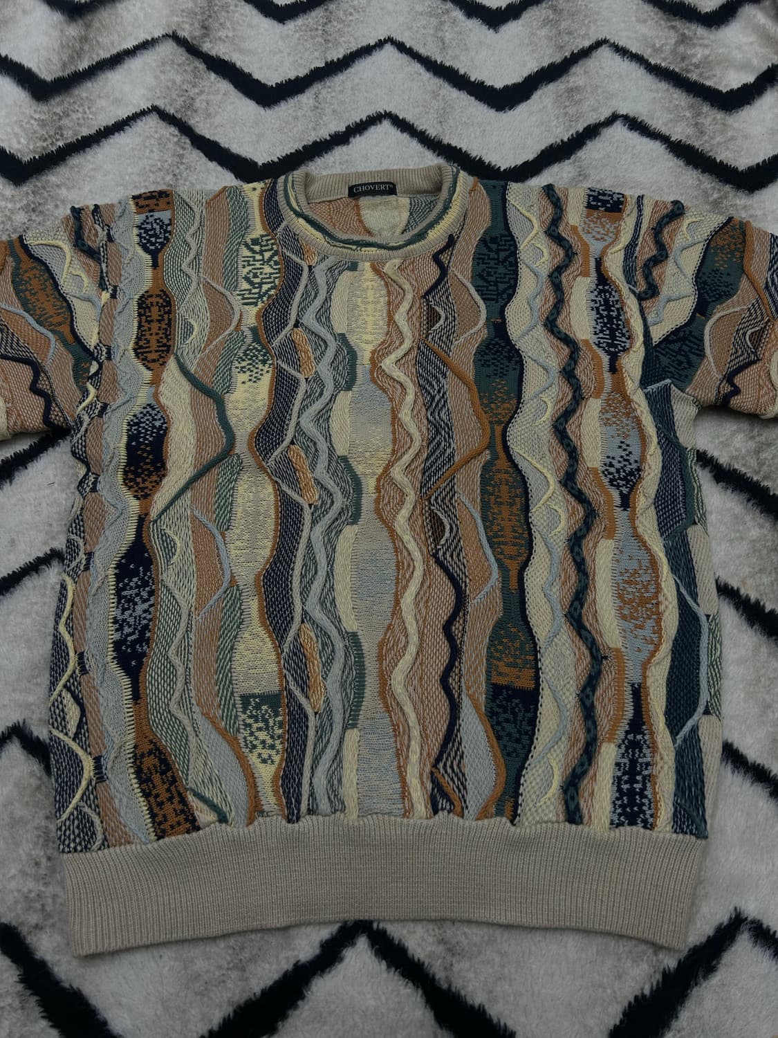 [실측L]Chovert 빈티지 케이블 니트 상품이미지2