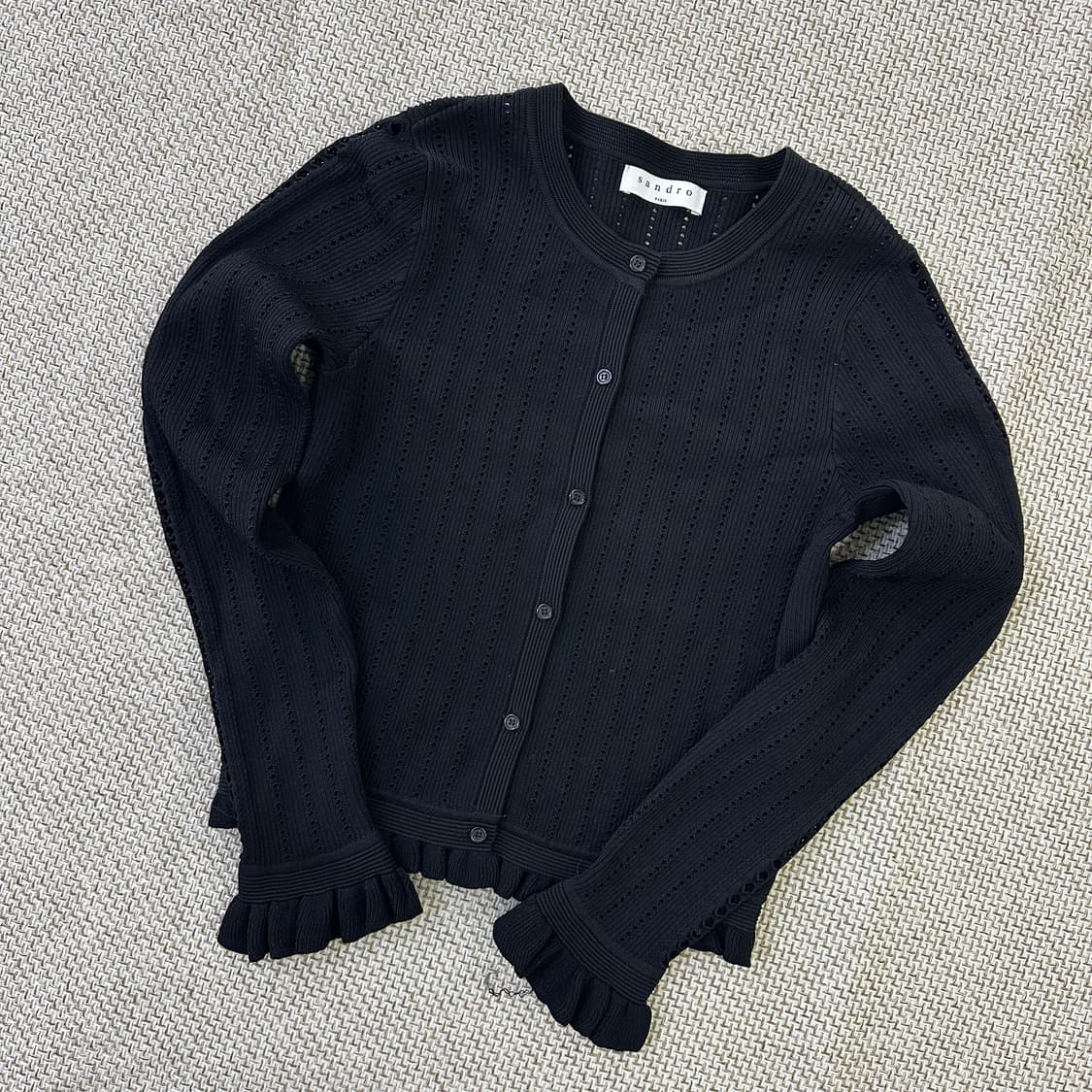 실측확인 산드로 펀칭 가디건 0326D 상품이미지1