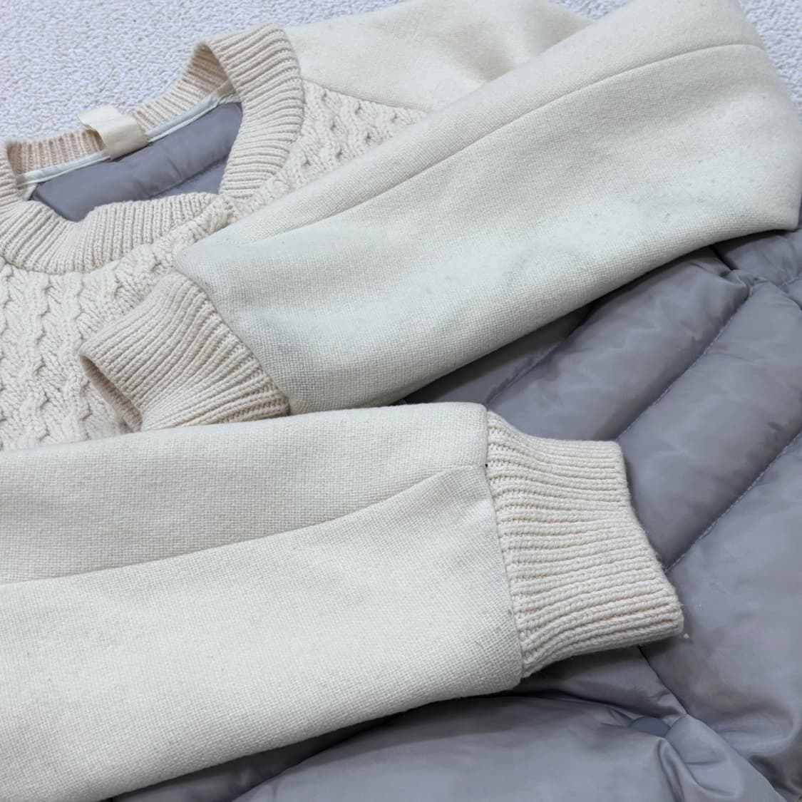 44 오즈세컨 니트 경량패딩 가디건 0407E2 상품이미지7