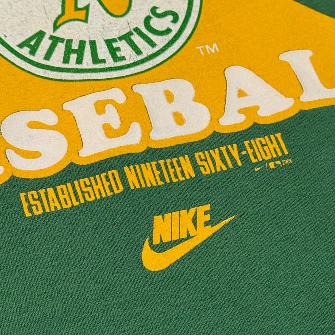나이키 90s MLB 오클랜드 애슬레틱스 빈팔 티셔츠 (XL) 상품이미지3