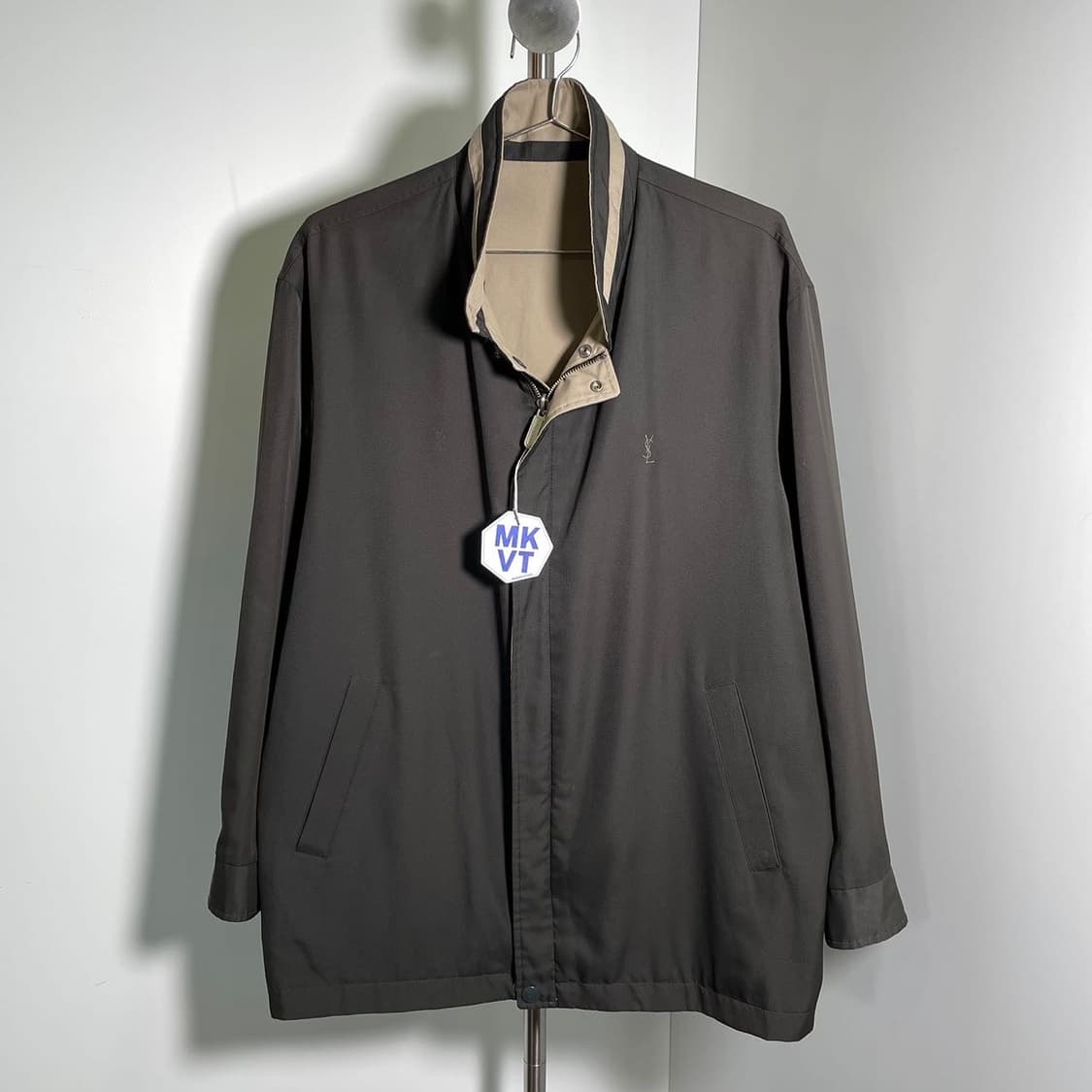 입생로랑 체스트 자수 로고 리버시블 자켓 상품이미지1