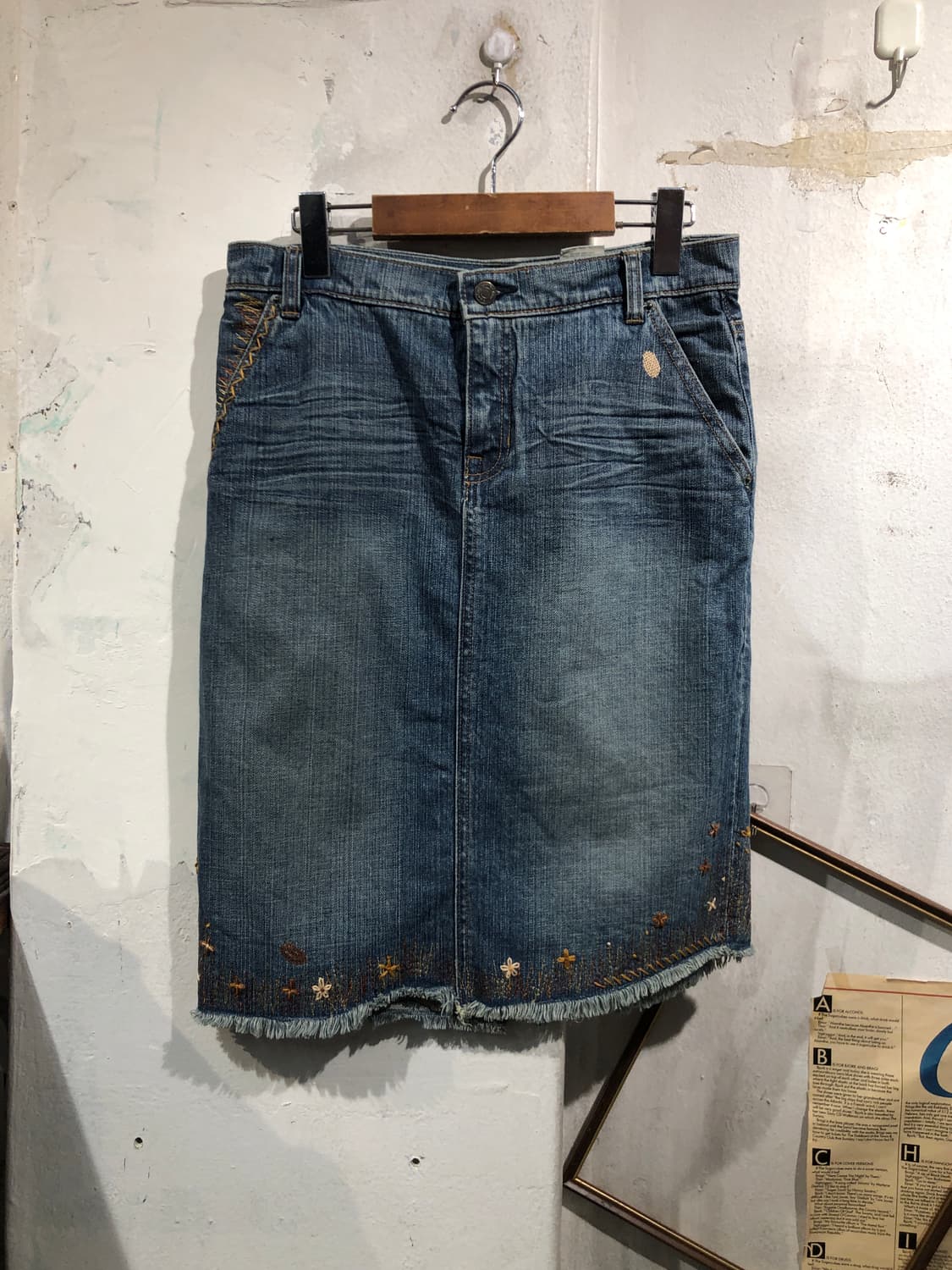 [2654]Gap blue cutoff Jean skirt 상품이미지4