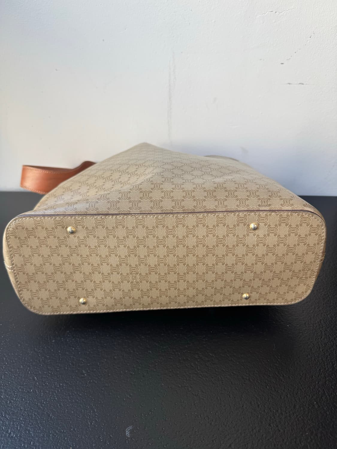 셀린느 브라운 레더 트리밍 마카담 캔버스 투웨이(정품) 상품이미지5