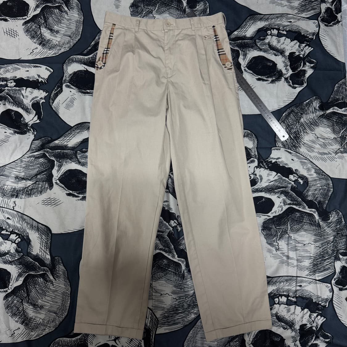 00s 버버리 원턱 코튼팬츠 32사이즈 상품이미지1