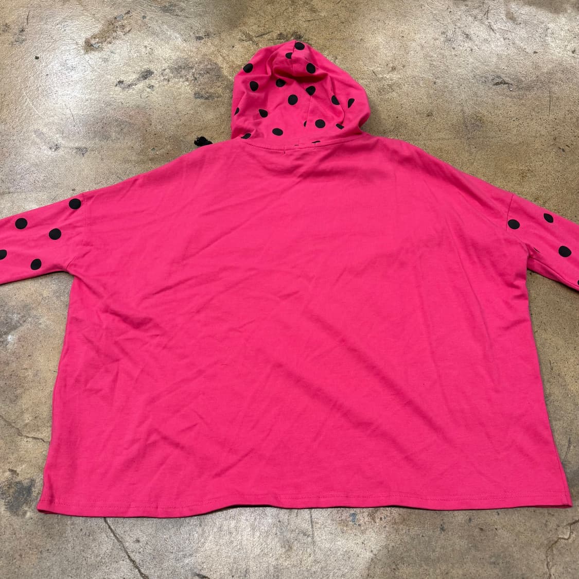 [정품/M] 헬로키티 핑크 후드티 도트 긴팔 b19 상품이미지4