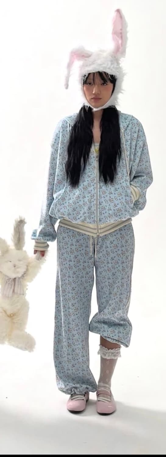 민지에나 래빗 플러피 후드 셋업 상품이미지7