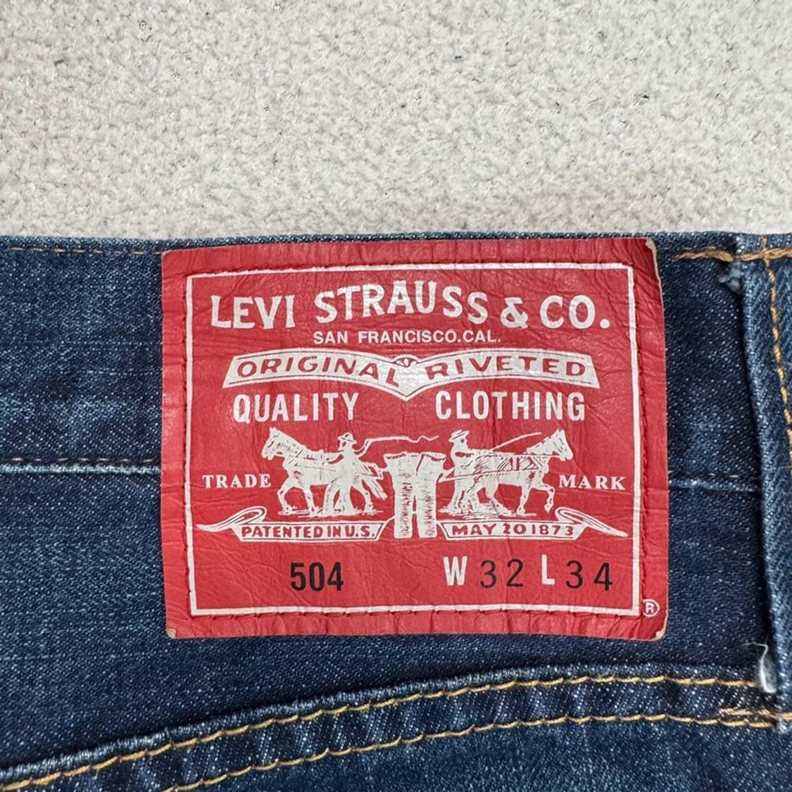 LEVI STRAUSS & CO 504 데님팬츠 W32 L34 상품이미지4