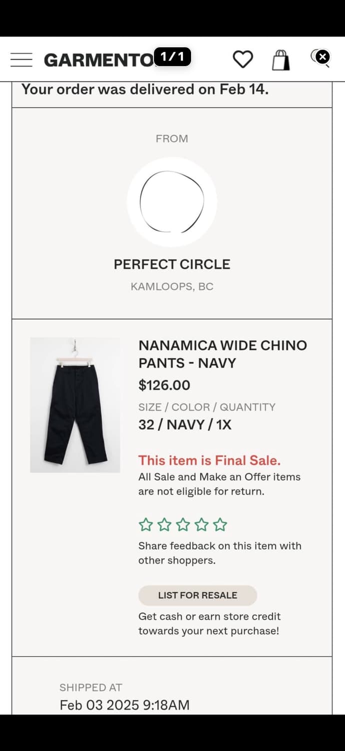 나나미카 와이드 치노팬츠 네이비 32 상품이미지1