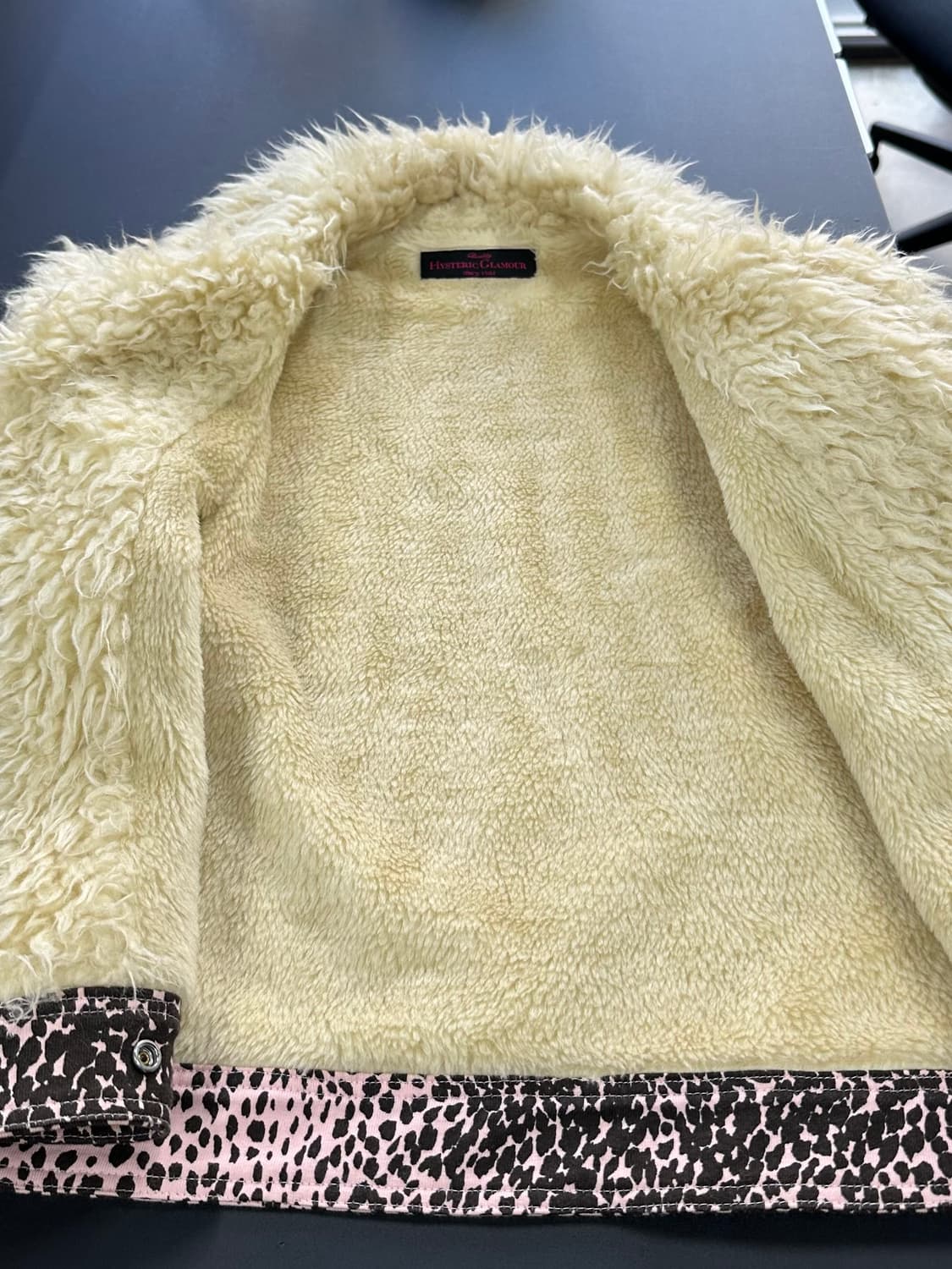 히스테릭글래머 레오파드 퍼무스탕 라이더자켓 상품이미지6